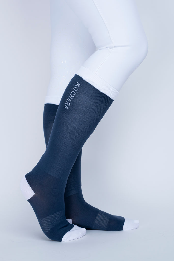 Mochara Long Riding Socks Indigo Blue