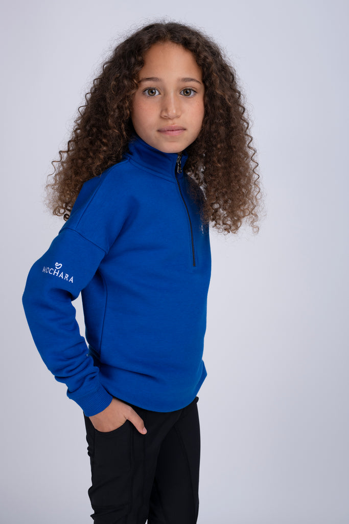 Mochara Half Zip Sweatshirt Cobalt Blue Young Rider