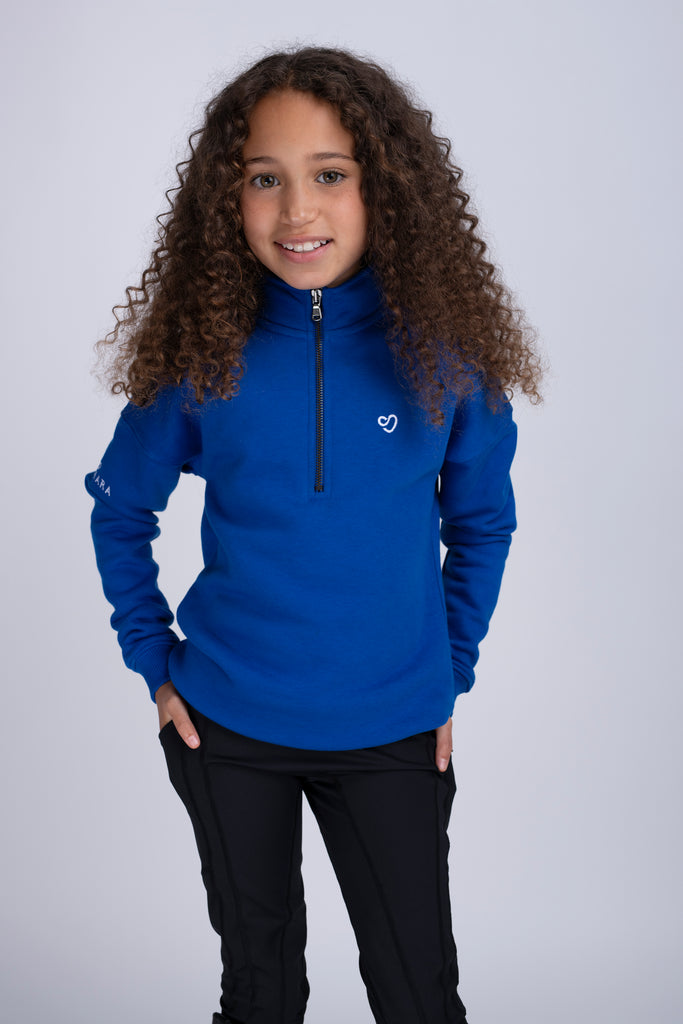 Mochara Half Zip Sweatshirt Cobalt Blue Young Rider